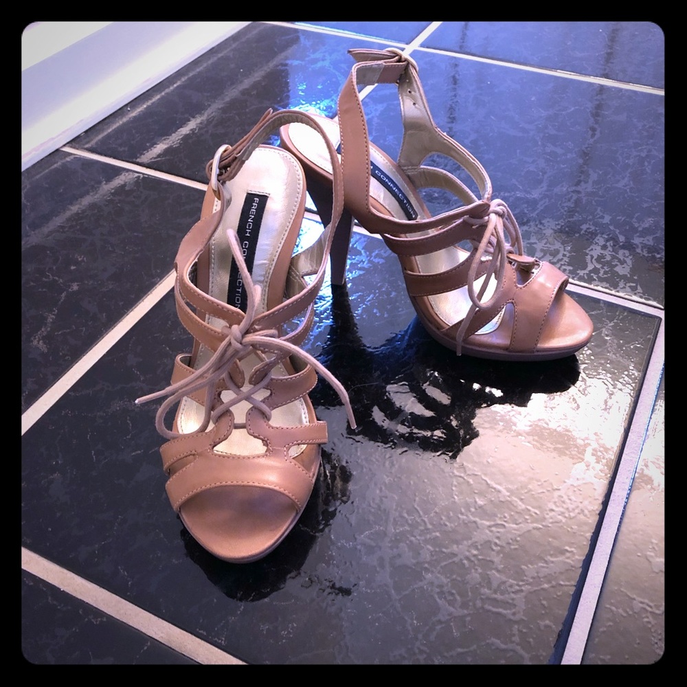 French Connection Caged Heels Size 6